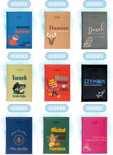 KALENDARZ A5 2026 DZIENNY planer Z NADRUKIEM prezent dla taty z imieniem na Arena.pl