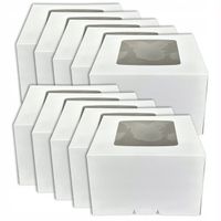 Pudełko karton na tort słodkości 25x25x16 z okienkiem 10 SZTUK opakowanie