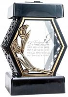 Ekskluzywny znicz z cytatem z grawerem nowoczesny TWÓJ NAPIS DLA DZIADKA