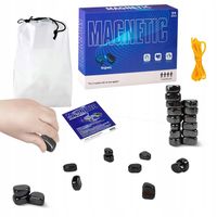 MAGNETYCZNA GRA W SZACHY KAMIENIE MAGNETYCZNE EDUKACYJNE DUŻY ZESTAW 20 SZT