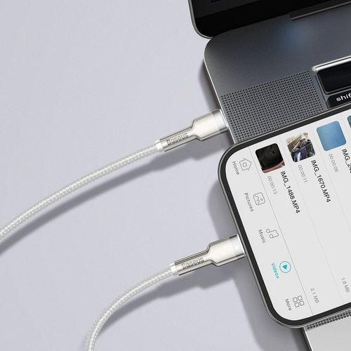 Kabel USB-C do Lightning Baseus Cafule, PD, 20W, 1m (biały) na Arena.pl