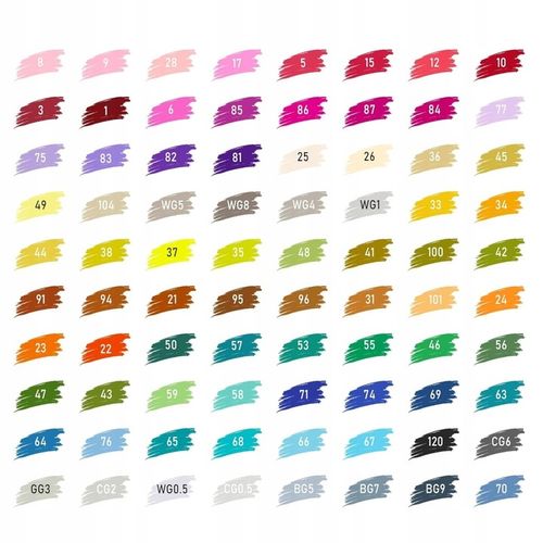 MARKERY ALKOHOLOWE 80 SZTUK PISAKI DWUSTRONNE MAZAKI FLAMASTRY + ETUI TORBA na Arena.pl