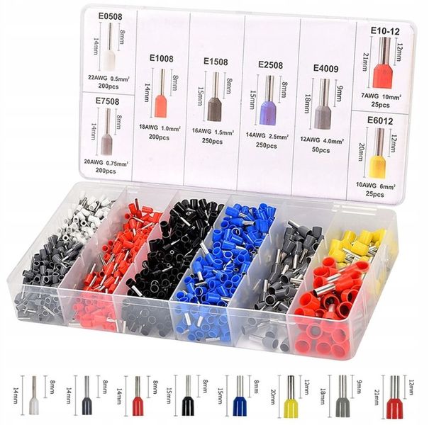 Zaciskarka do konektorów końcówek + 1200 tulejek zdjęcie 2