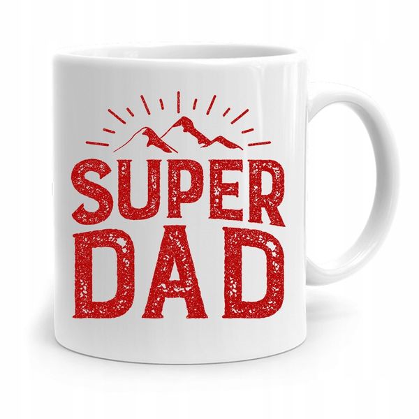 Kubek Na Dzień Ojca Dla Taty Super Dad Prezent Z Nadrukiem Ze Zdjęciem zdjęcie 1