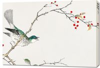 Obraz 100x70cm Brown-eared Bulbul, Kashu Vintage do Salonu