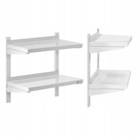 Półka wisząca Royal Catering 2 blaty stal nierdzewna 60 x 30 cm