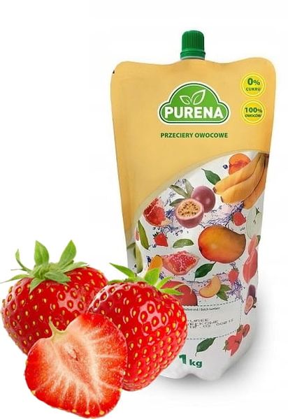 PURENA Puree truskawkowe 100% 3x 1kg zdjęcie 2