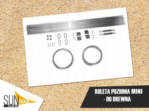 ZESTAW DO MONTAŻU ZEWNĘTRZNYCH ROLET RZYMSKICH POZIOMYCH DO DREWNA - MINI na Arena.pl