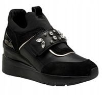 GEOX ZOSMA BUTY SPORTOWE SKÓRZANE CZARNE NA RZEPY 36 T7A