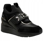 GEOX ZOSMA BUTY SPORTOWE SKÓRZANE CZARNE NA RZEPY 36 T7A