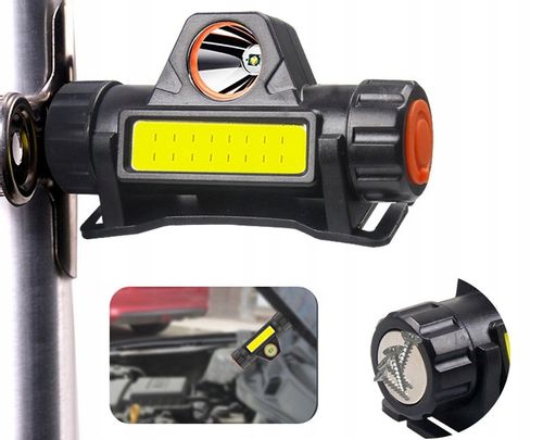 CZOŁÓWKA LED Magnes USB Akumulator MOCNA XPE COB na Arena.pl
