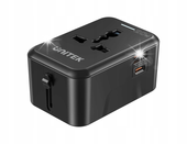 Ładowarka podróżna Unitek P1120ABK01 1xUSB-C 1xUSB-A PD 20W EU/US/UK/AUS