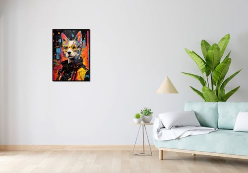 Plakat 50x70cm Kot w Miejskim Stylu na Arena.pl