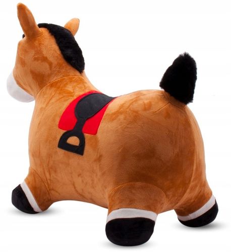 Skoczek pluszowy dla dzieci do skakania Konik brązowy z pompką na Arena.pl