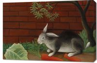 Obraz 90x60cm The Rabbit's Meal, Rousseau Vintage do Salonu