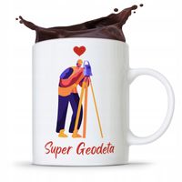 Kubek Prezent Dla Geodety Super Geodeta Z Nadrukiem Ze Zdjęciem