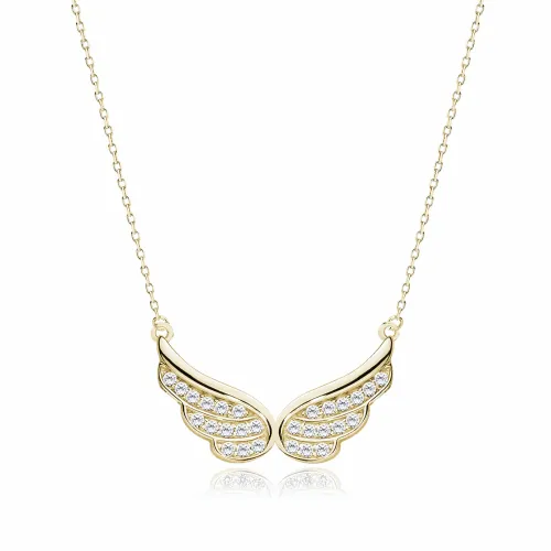 ZŁOCONY SREBRNY NASZYJNIK GWIAZD CYRKONIE SKRZYDŁA na Arena.pl