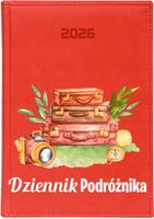 KALENDARZ A5 2026 DZIENNY terminarz z nadrukiem DZIENNIK PODRÓŻNIKA