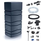 Zbiornik AQUA TOWER IDTC650 + przyłącza | Antracyt, Pojemność: 650 l, Wymiary 57.3x77.5x165 cm, Kolor Antracyt, Waterform, Prosperplast