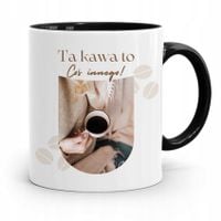 Dla Baristy Baristki Kawiarki Kubek Czarny Prezent Z Nadrukiem Ze Zdjęciem