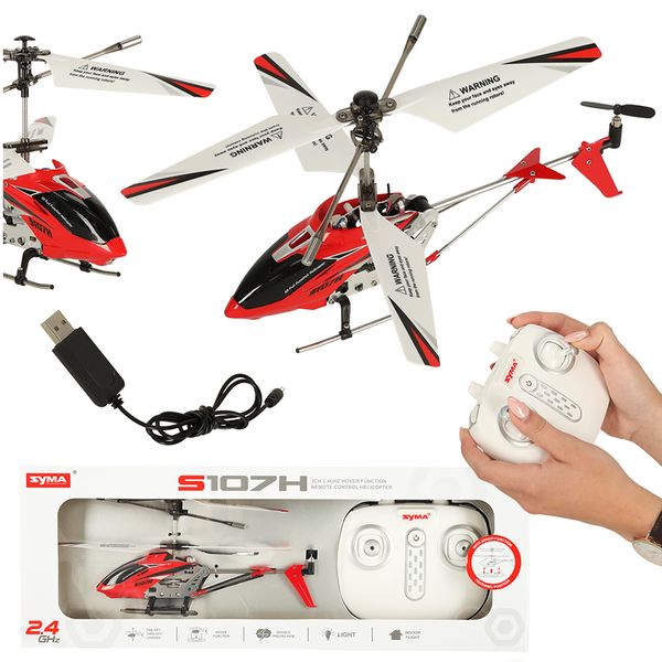 Helikopter zdalnie sterowany RC SYMA S107H 2.4GHz RTF czerwony zdjęcie 1