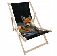 Leżak Drewniany CZARNY LISY LISKI Ogrodowy Plażowy Bukowy Tarasowy