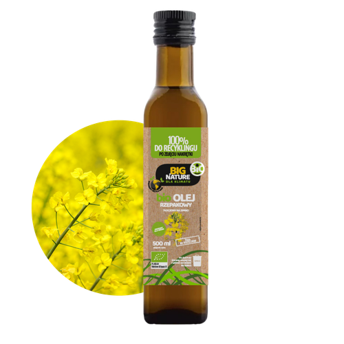 Olej z rzepaku tłoczony na zimno BIO 500ml - BIG NATURE na Arena.pl