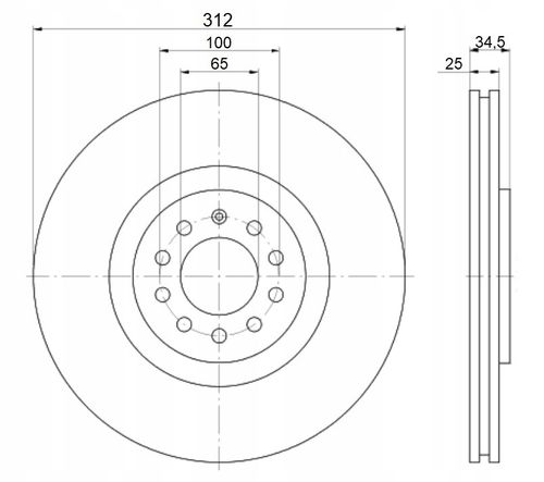 TARCZA HAM PRZOD 312X25 V MIKODA na Arena.pl