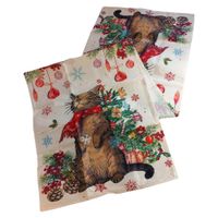 Bieżnik świąteczny na stół obrus Kot 40x140cm