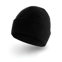 Czarna czapka gładka U1
