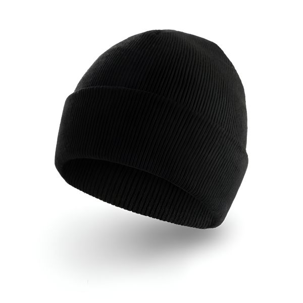 Czarna czapka gładka U1 zdjęcie 1