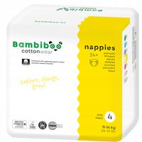 PIELUSZKI BAMBIBOO PIELUCHY COTTONWEAR r.4 Jednorazowe MAXI 9-14 kg 24szt.