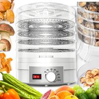 MOCNA Suszarka do GRZYBÓW OWOCÓW WARZYW ZIÓŁ Regulacja Aż 5 Poziomów 500W