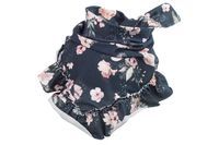 Jamiks ARI organic chustka z falbankami granatowa flora