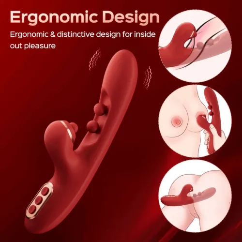 honeyplaybox tickler red - wibrujący masażer z podwojnym systemem ruchu na Arena.pl