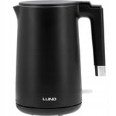 LUND CZAJNIK ELEKTRYCZNY 1,5L CZARNY CHŁODNY DOTYK OBROTOWA PODSTAWA