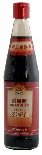 Olej sezamowy 100%, olej z sezamu prażonego 650ml na Arena.pl