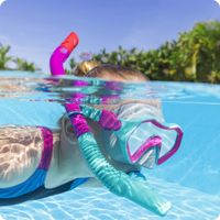 zestaw do nurkowania fioletowo-turkusowy bestway 24025