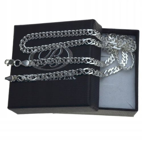 Łańcuszek srebrny 45cm Męski ROMBO 3,7mm SREBRO na Arena.pl