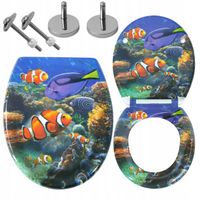 DESKA WC KLOZETOWA SEDESOWA WOLNOOPADAJĄCA KOLOROWA RAFA TWARDA ESTIVA