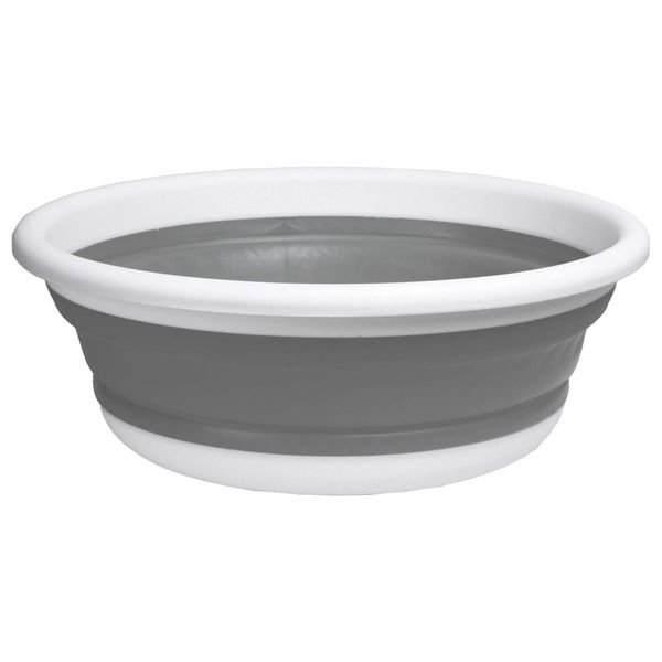 Miska okrągła 37 cm biało-szara COMPACT 9 litrów zdjęcie 2
