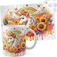 ZESTAW KUBEK + PUZZLE 110EL - JEDNOROŻEC UNICORN KOŃ