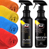 K2 Purio Satina 4 Mikrofibry Zestaw Do Czyszczenia Pielęgnacji Auta