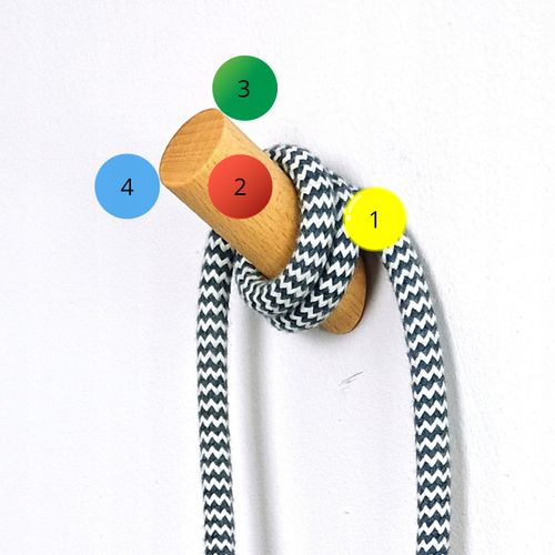 Wieszak Drewniany Kołek Ścienny Na Ubrania Owalny Uchwyt Do Wieszania Buk na Arena.pl