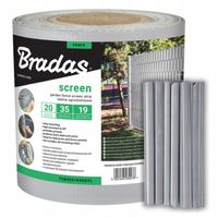 Taśma ogrodzeniowa SZARA 19 cm x 35 m OSŁONA NA OGRODZENIE PANELOWE PŁOT