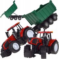 TRAKTOR CIĄGNIK MASZYNA ROLNICZA PRZYCZEPA FARMER ZABAWKA DLA DZIECI ROLNIK
