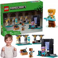 KLOCKI LEGO MINECRAFT ZBROJOWNIA ALEX BOHATERKA PREZENT DLA 8,9,10 LATKA