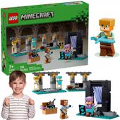 KLOCKI LEGO MINECRAFT ZBROJOWNIA ALEX BOHATERKA PREZENT DLA 8,9,10 LATKA
