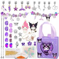 ZESTAW KORALIKÓW DO ROBIENIA BRANSOLETEK CHARMS ZAWIESZKA KUROMI HELLO XXL