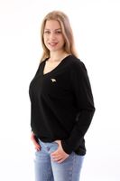 Bluzka z koronką na plecach Anastazja Czarna UNI